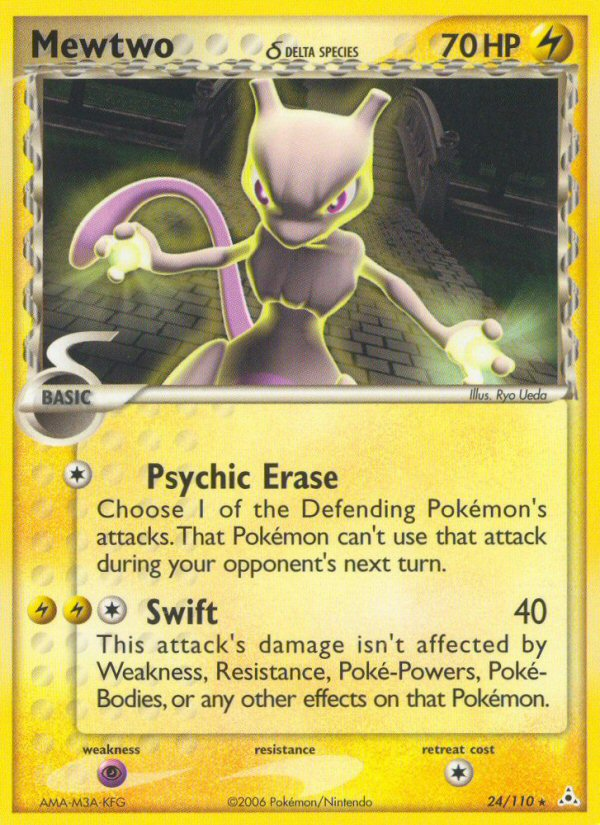 Mewtwo δ 24/110 Rare | Holon Phantoms | Pokemon Card