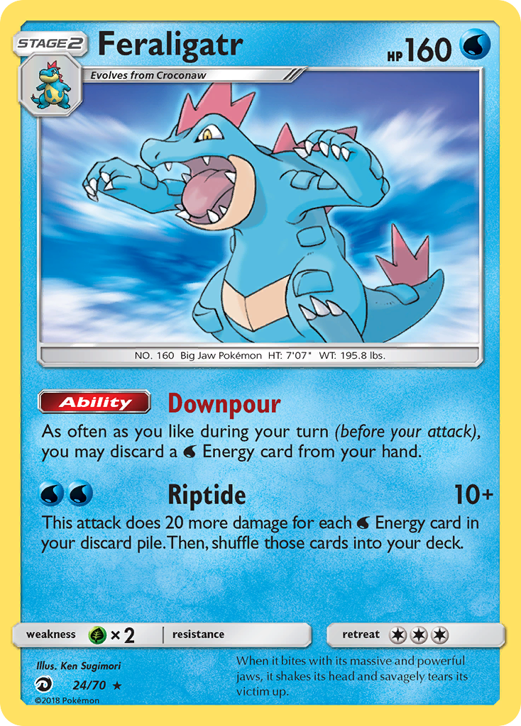Feraligatr 24/70 Rare Holo | Dragon Majesty | Pokemon Card