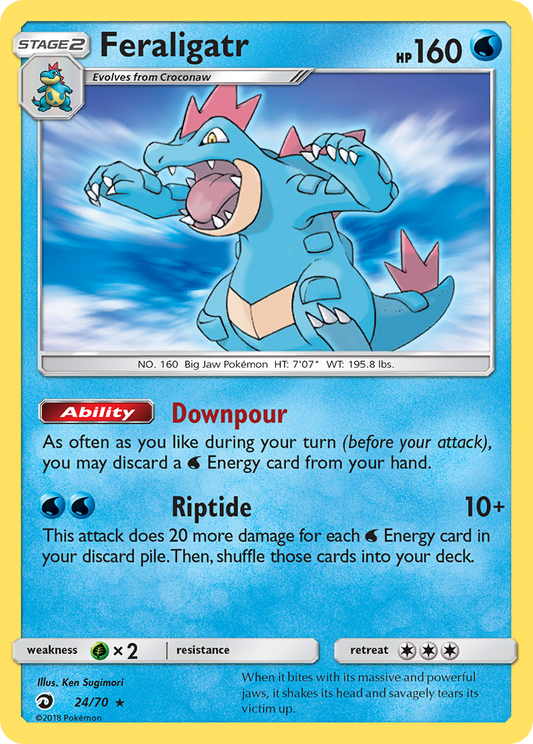 Feraligatr 24/70 Rare Holo | Dragon Majesty | Pokemon Card