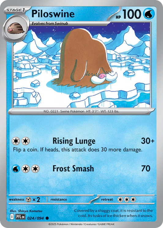 Piloswine 24/94 Common | Phantasmal Flames | Pokemon Card