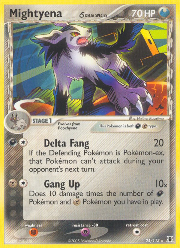 Mightyena δ 24/113 Rare | Delta Species | Pokemon Card
