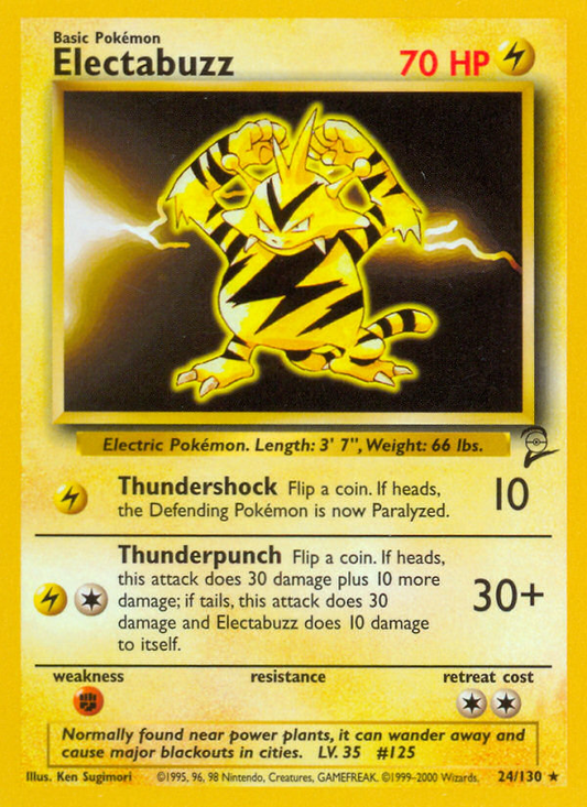 Electabuzz 24/130 Rare | Base Set 2 | Pokemon Card