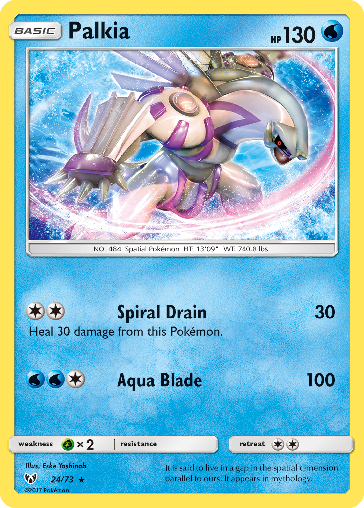 Palkia 24/73 Rare Holo | Shining Legends | Pokemon Card