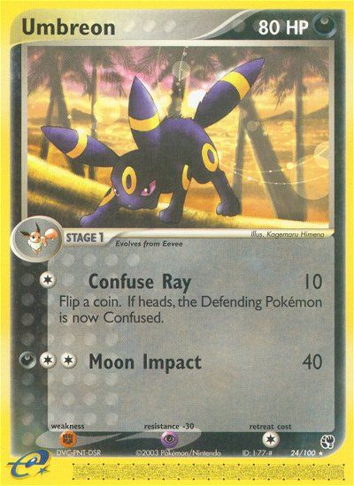Umbreon 24/100 Rare | Sandstorm | Pokemon Card