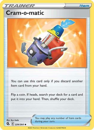 Cram-o-matic 229/264 Reverse Holo | Fusion Strike | Pokemon Card