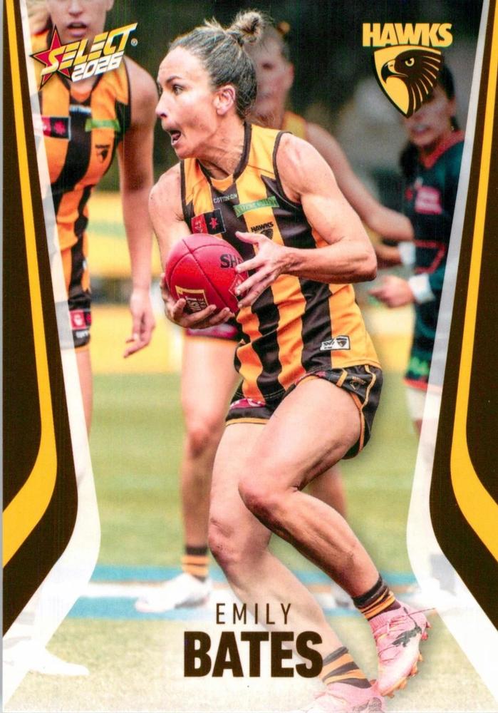 Emily Bates #253 Hawthorn Hawks | 2026 Select AFL Footy Stars | Trading Card