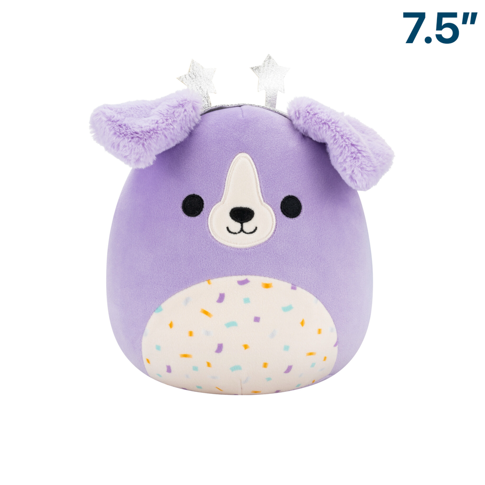 Purple Dog Celebrations ~ 7.5" Squishmallow Plush