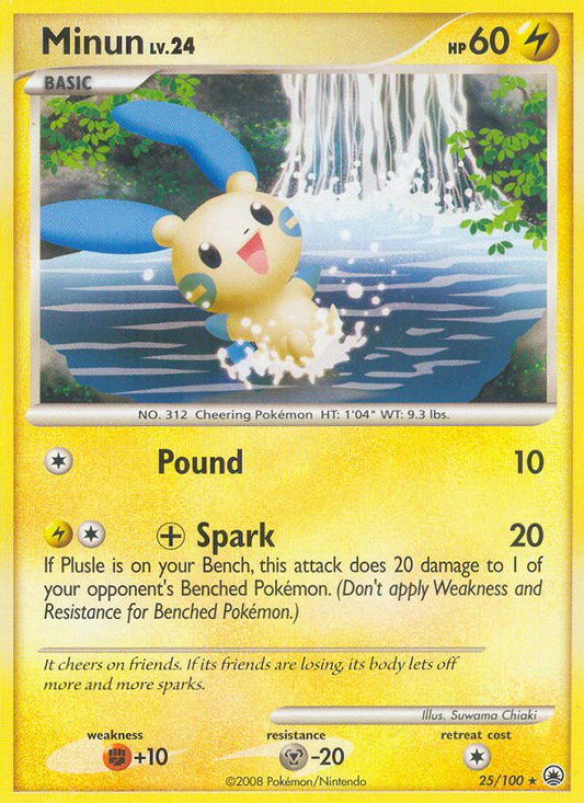 Minun 25/100 Rare | Majestic Dawn | Pokemon Card
