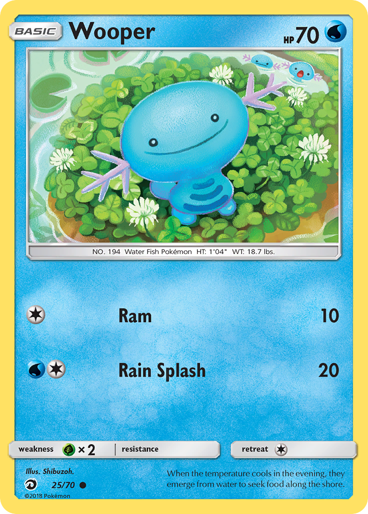 Wooper 25/70 Common | Dragon Majesty | Pokemon Card
