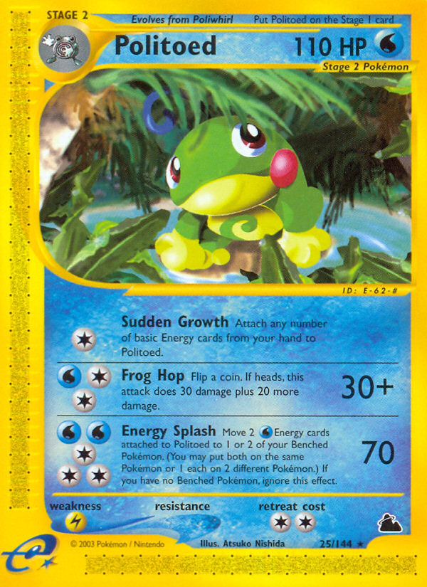 Politoed 25/144 Rare | Skyridge | Pokemon Card