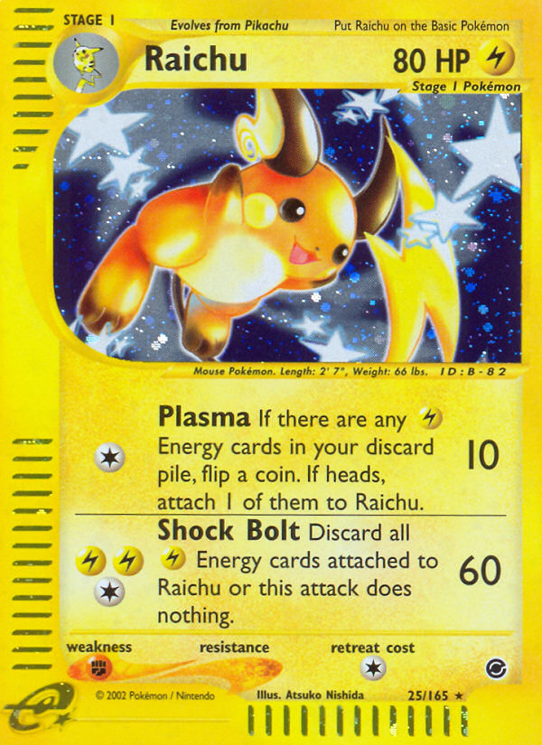 Raichu 25/165 Rare Holo | Expedition Base Set | Pokemon Card