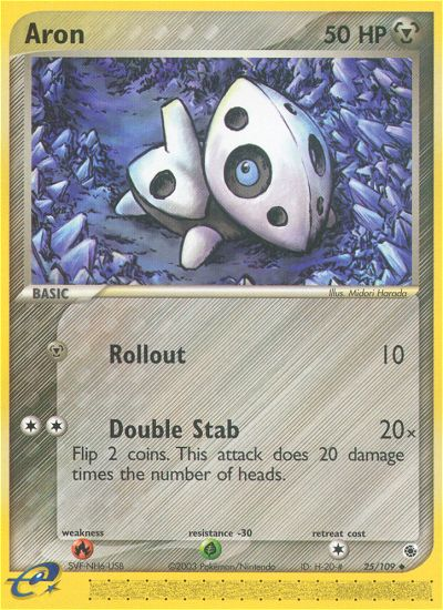 Aron 25/109 Uncommon | Ruby & Sapphire | Pokemon Card