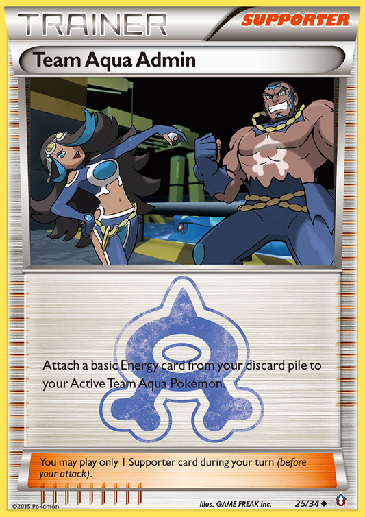 Team Aqua Admin 25/34 Uncommon | Double Crisis | Pokemon Card