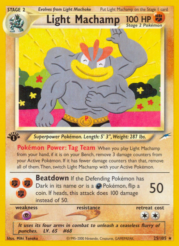 Light Machamp 25/105 Rare | Neo Destiny | Pokemon Card