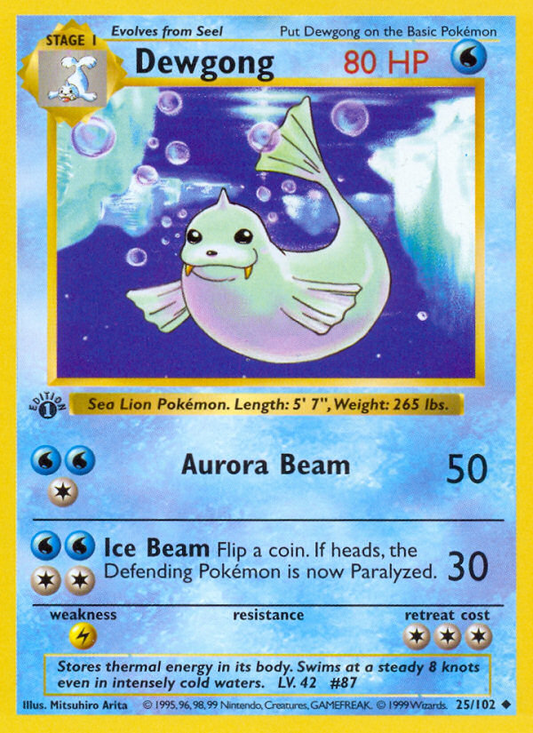 Dewgong 25/102 Uncommon | Base | Pokemon Card