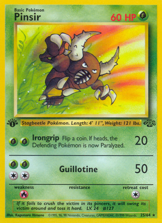 Pinsir 25/64 Rare | Jungle | Pokemon Card