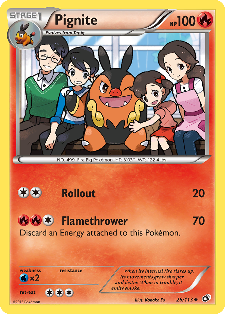 Pignite 26/113 Uncommon | Legendary Treasures | Pokemon Card