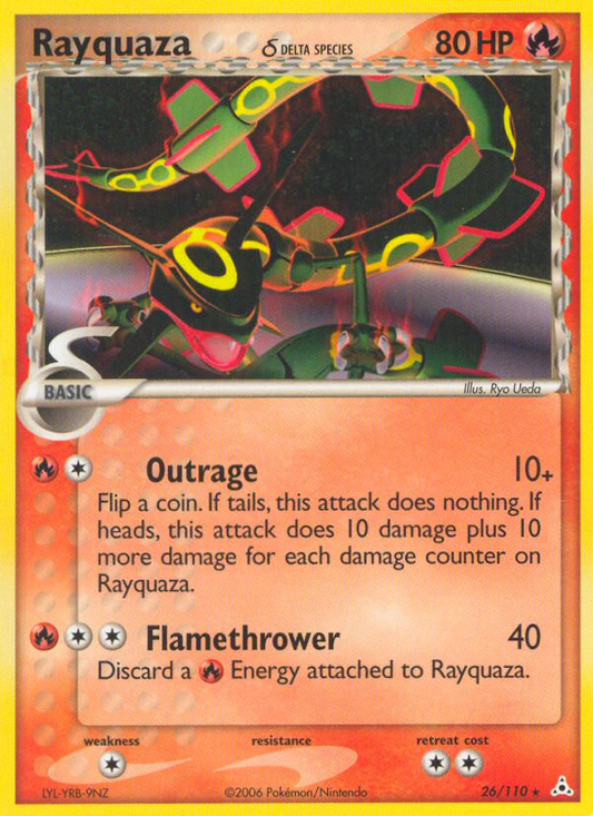 Rayquaza δ 26/110 Rare | Holon Phantoms | Pokemon Card