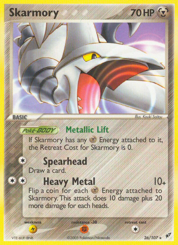 Skarmory 26/107 Rare | Deoxys | Pokemon Card