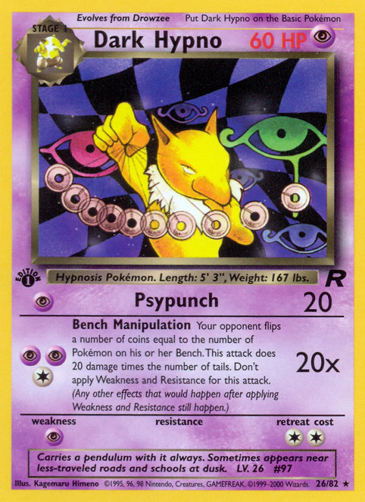 Dark Hypno 26/82 Rare | Team Rocket | Pokemon Card