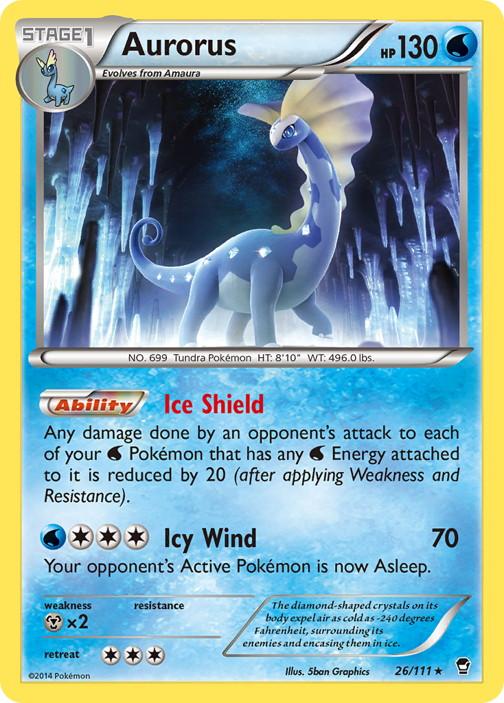 Aurorus 26/111 Rare | Furious Fists | Pokemon Card