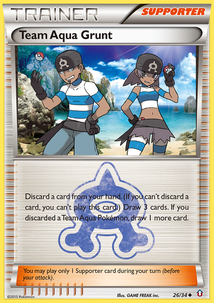 Team Aqua Grunt 26/34 Uncommon | Double Crisis | Pokemon Card