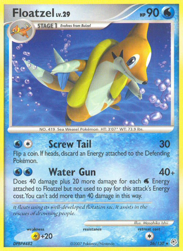 Floatzel 26/130 Rare | Diamond & Pearl | Pokemon Card