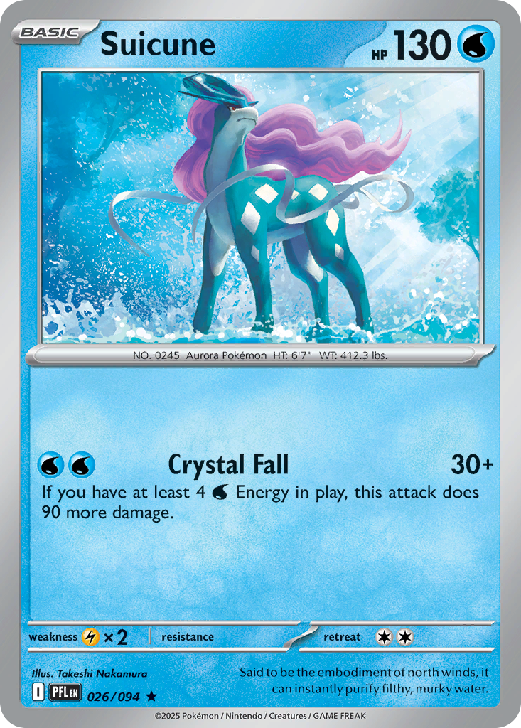 Suicune 26/94 Rare | Phantasmal Flames