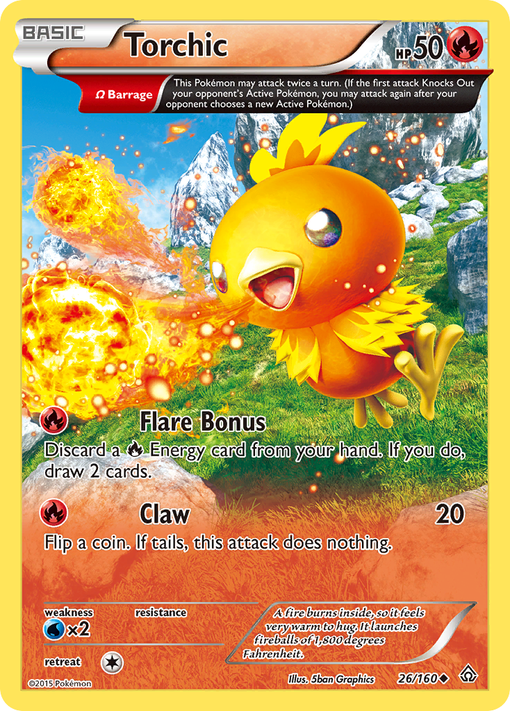 Torchic 26/160 Uncommon | Primal Clash | Pokemon Card