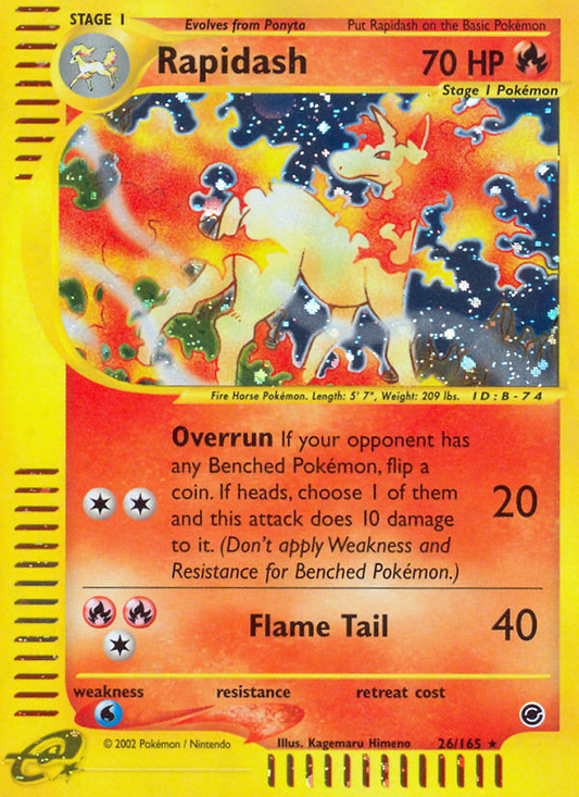Rapidash 26/165 Rare Holo | Expedition Base Set | Pokemon Card