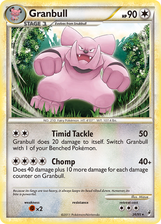 Granbull 26/95 Rare | Call of Legends | Pokemon Card