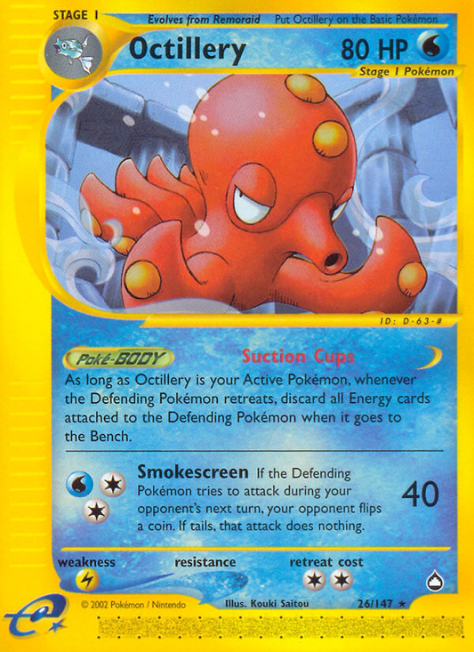 Octillery 26/147 Rare | Aquapolis | Pokemon Card