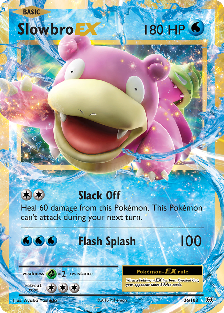 Slowbro-EX 26/108 Rare Holo EX | Evolutions | Pokemon Card