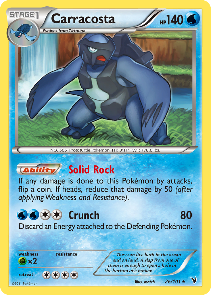 Carracosta 26/101 Rare | Noble Victories | Pokemon Card