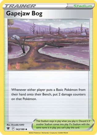 Gapejaw Bog 142/189 Reverse Holo | Astral Radiance | Pokemon Card