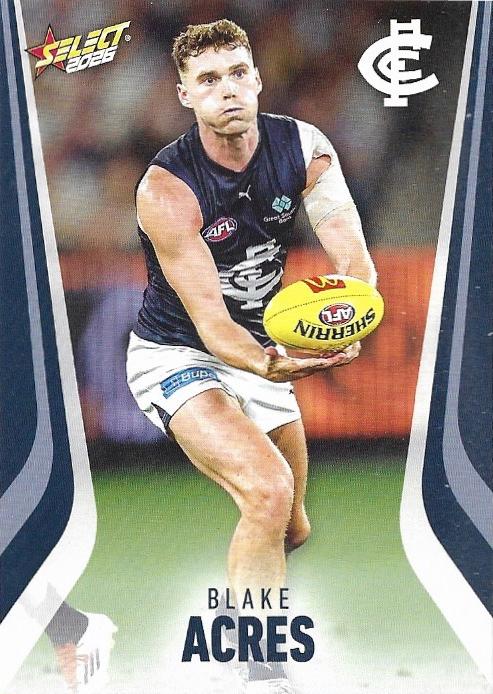 Blake Acres #27 Carlton Blues | 2026 Select AFL Footy Stars | Trading Card