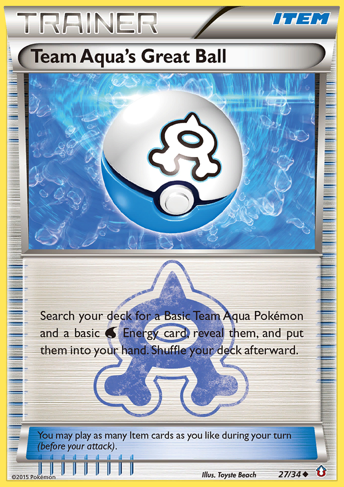 Team Aqua's Great Ball 27/34 Uncommon | Double Crisis | Pokemon Card