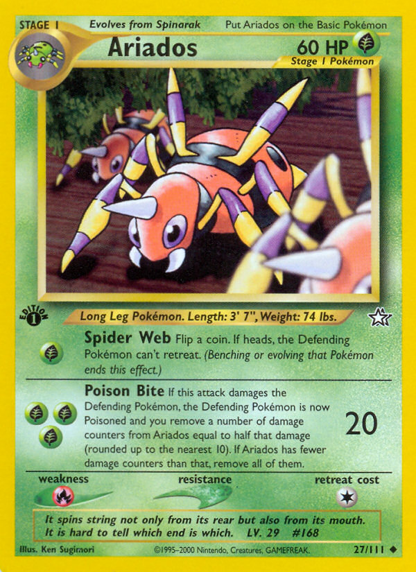 Ariados 27/111 Uncommon | Neo Genesis | Pokemon Card