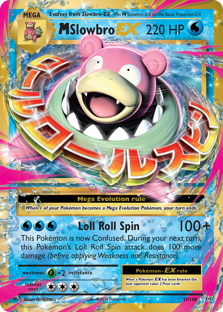 M Slowbro-EX 27/108 Rare Holo EX | Evolutions | Pokemon Card