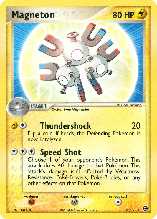 Magneton 27/112 Rare | FireRed & LeafGreen | Pokemon Card