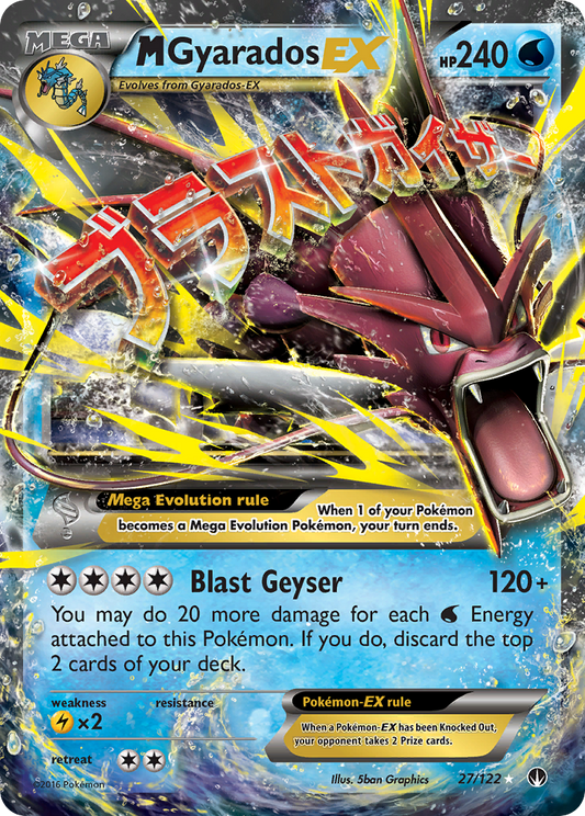 M Gyarados-EX 27/122 Rare Holo EX | BREAKpoint | Pokemon Card