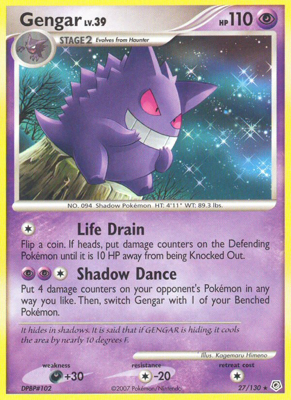 Gengar 27/130 Rare | Diamond & Pearl | Pokemon Card