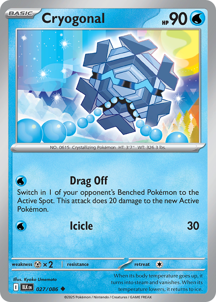 Cryogonal 27/86 Uncommon | Black Bolt | Pokemon Card