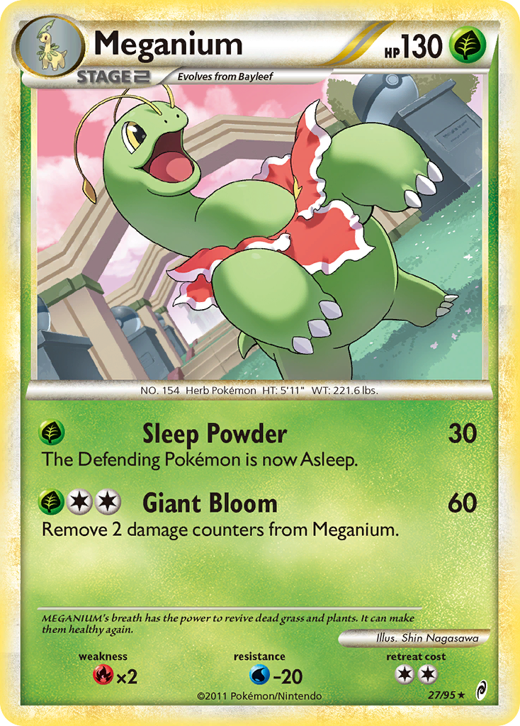 Meganium 27/95 Rare | Call of Legends | Pokemon Card