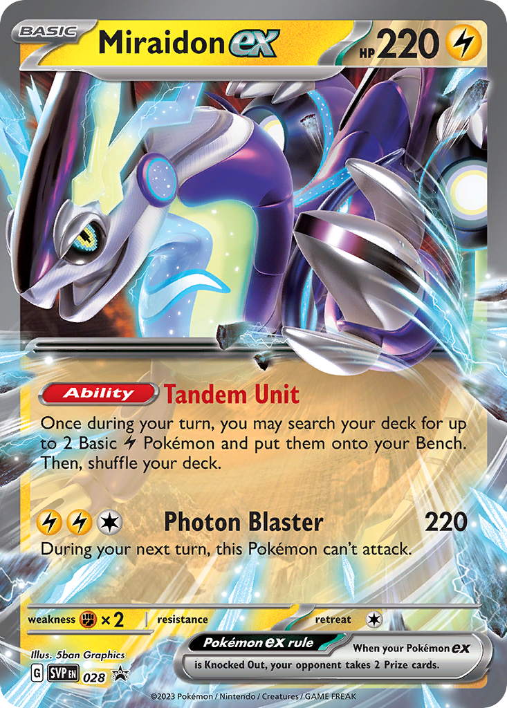 Miraidon ex #28 Promo | Scarlet & Violet Black Star Promos | Pokemon Card