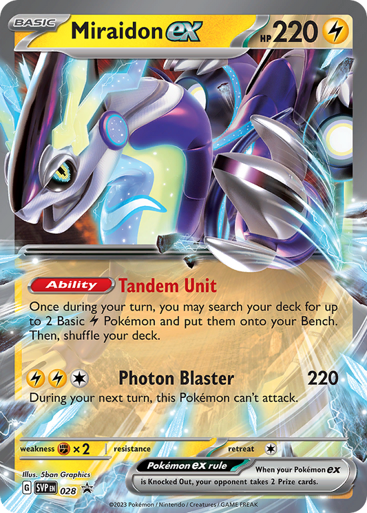 Miraidon ex #28 Promo | Scarlet & Violet Black Star Promos | Pokemon Card