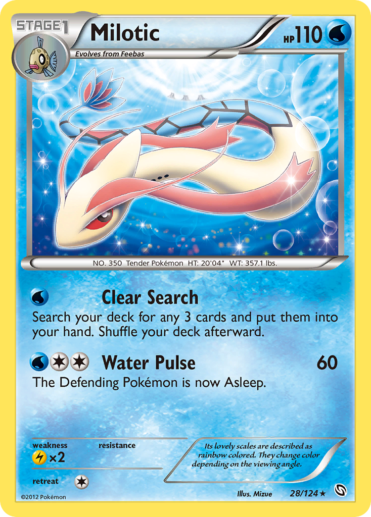 Milotic 28/124 Rare Holo | Dragons Exalted | Pokemon Card
