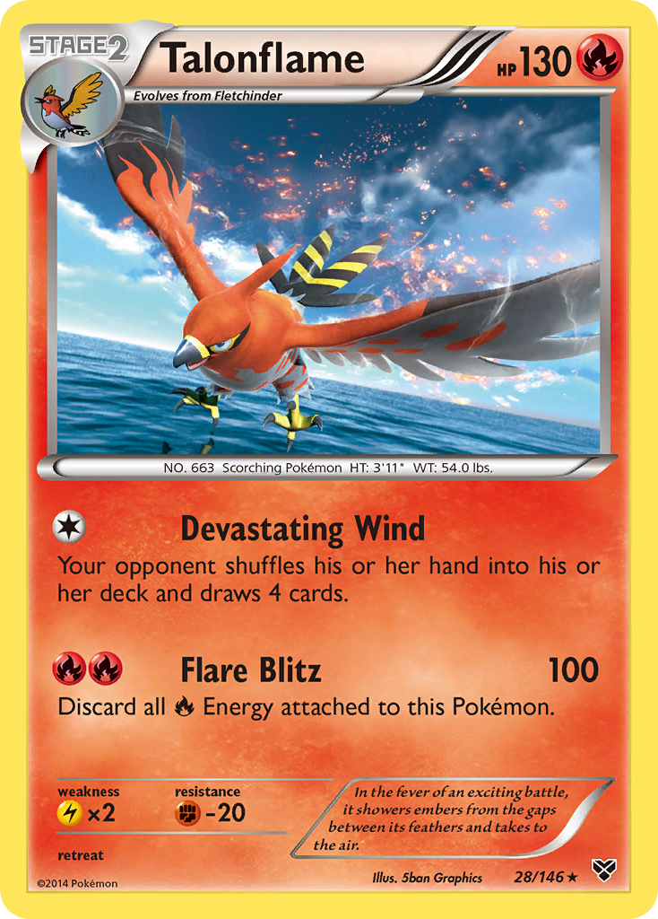 Talonflame 28/146 Rare Holo | XY | Pokemon Card