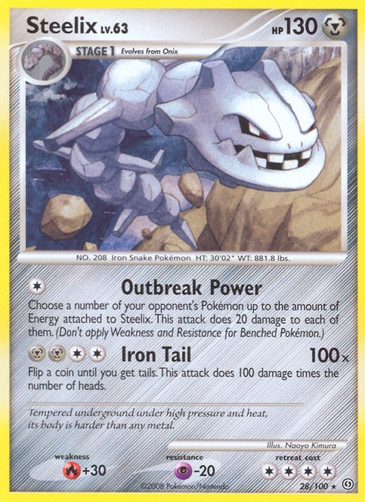 Steelix 28/100 Rare | Stormfront | Pokemon Card