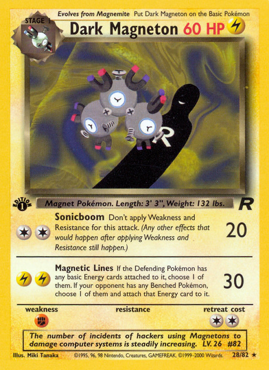 Dark Magneton 28/82 Rare | Team Rocket | Pokemon Card